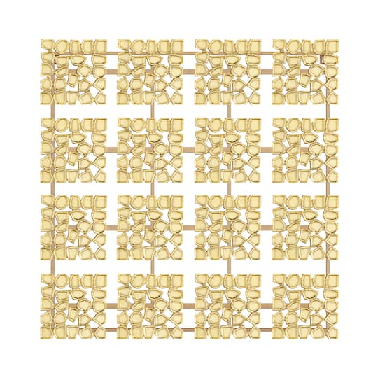 Gold Aluminum Contemporary Wall Decor, 43" x 42"